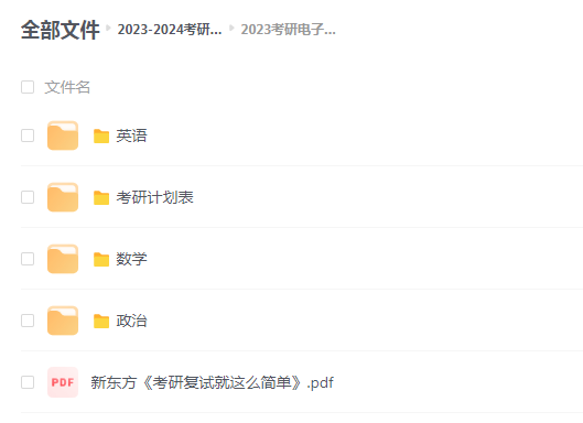 2023-2024各科考研电子书集合