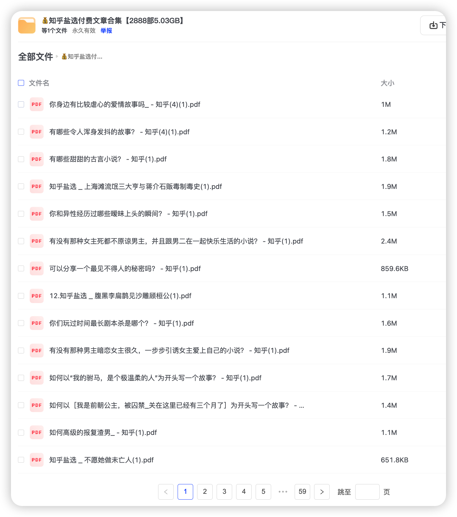 知乎盐选付费文章合集【2888部5.03GB】