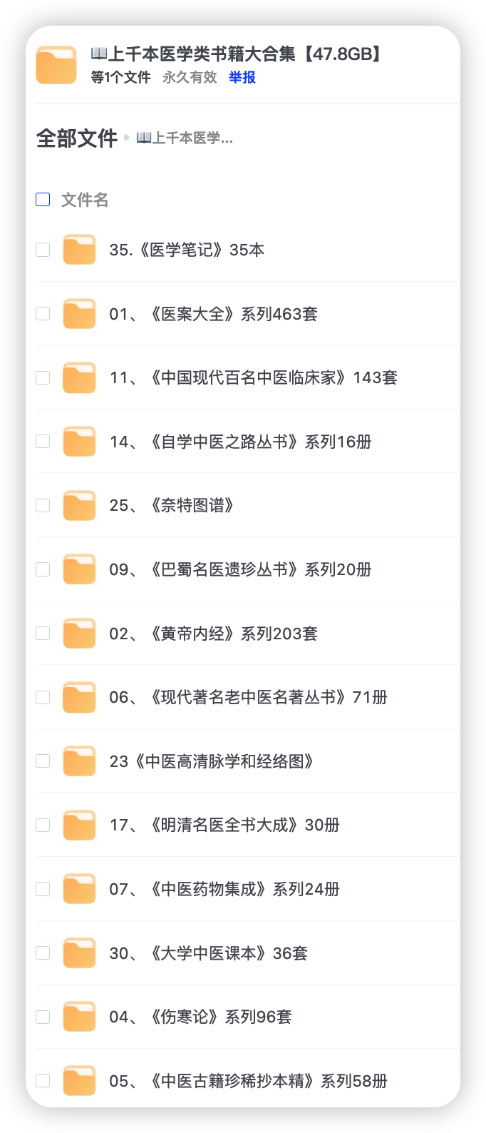 上千本医学类书籍大合集【47.8GB】