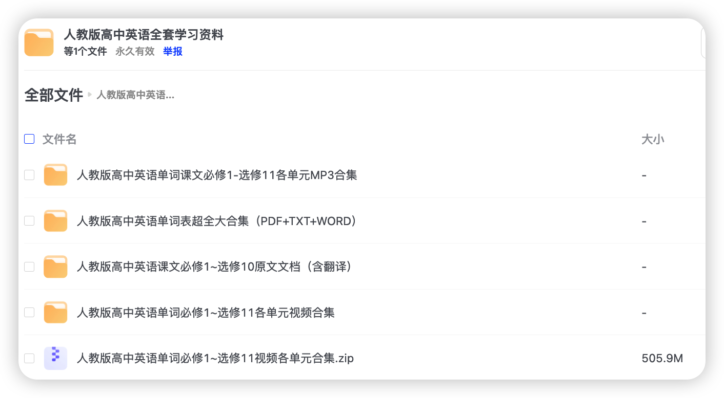 人教版高中英语全套学习资料