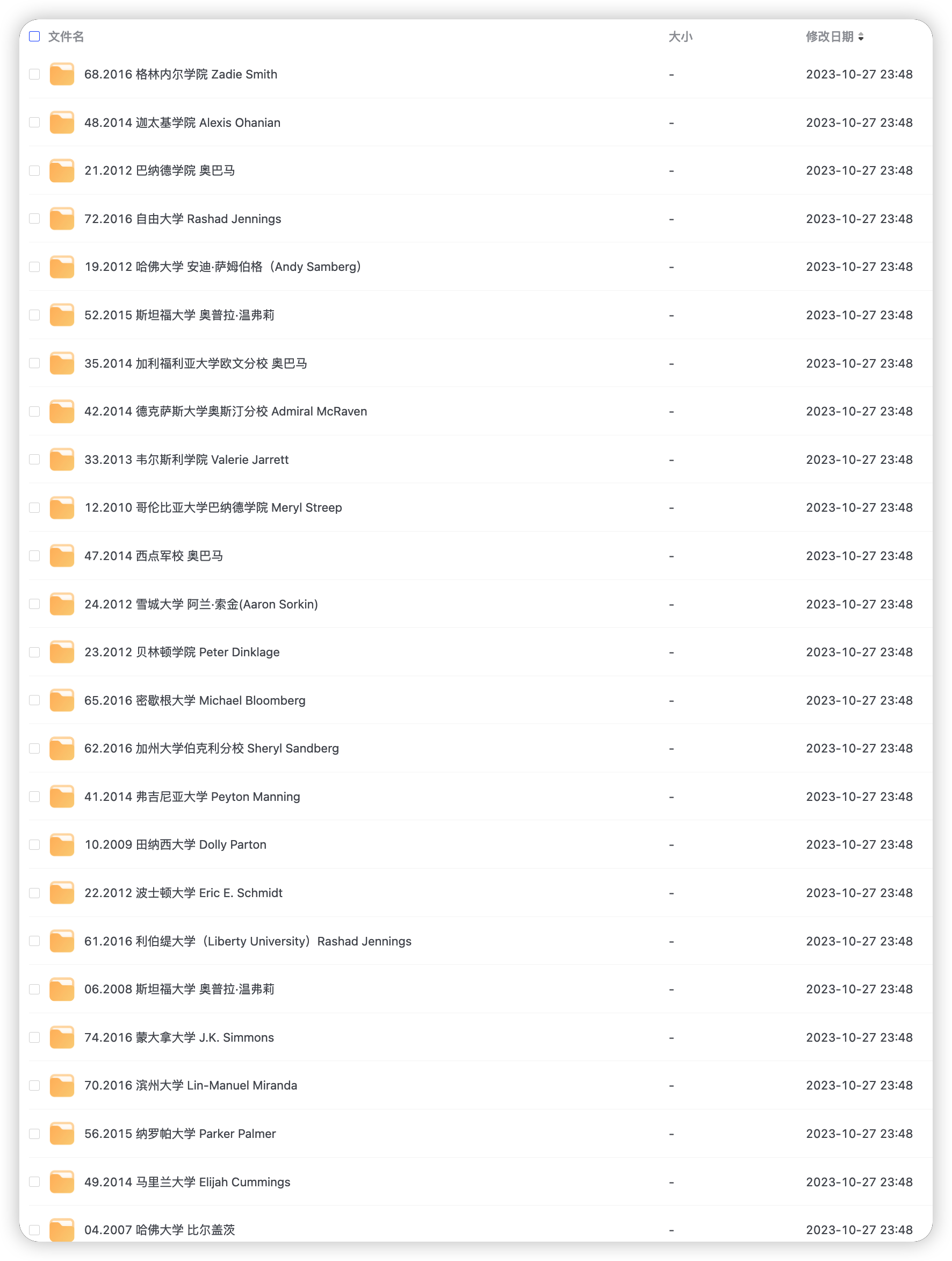名人文励志演讲合集【17.5GB】