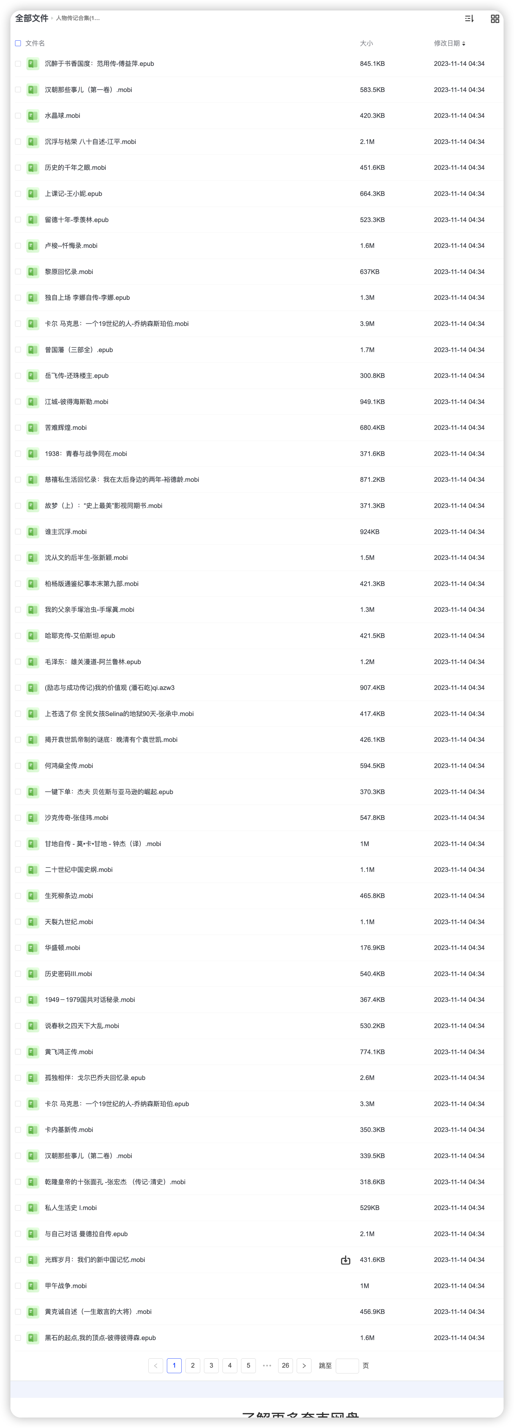 人物传记电子书合集1000+