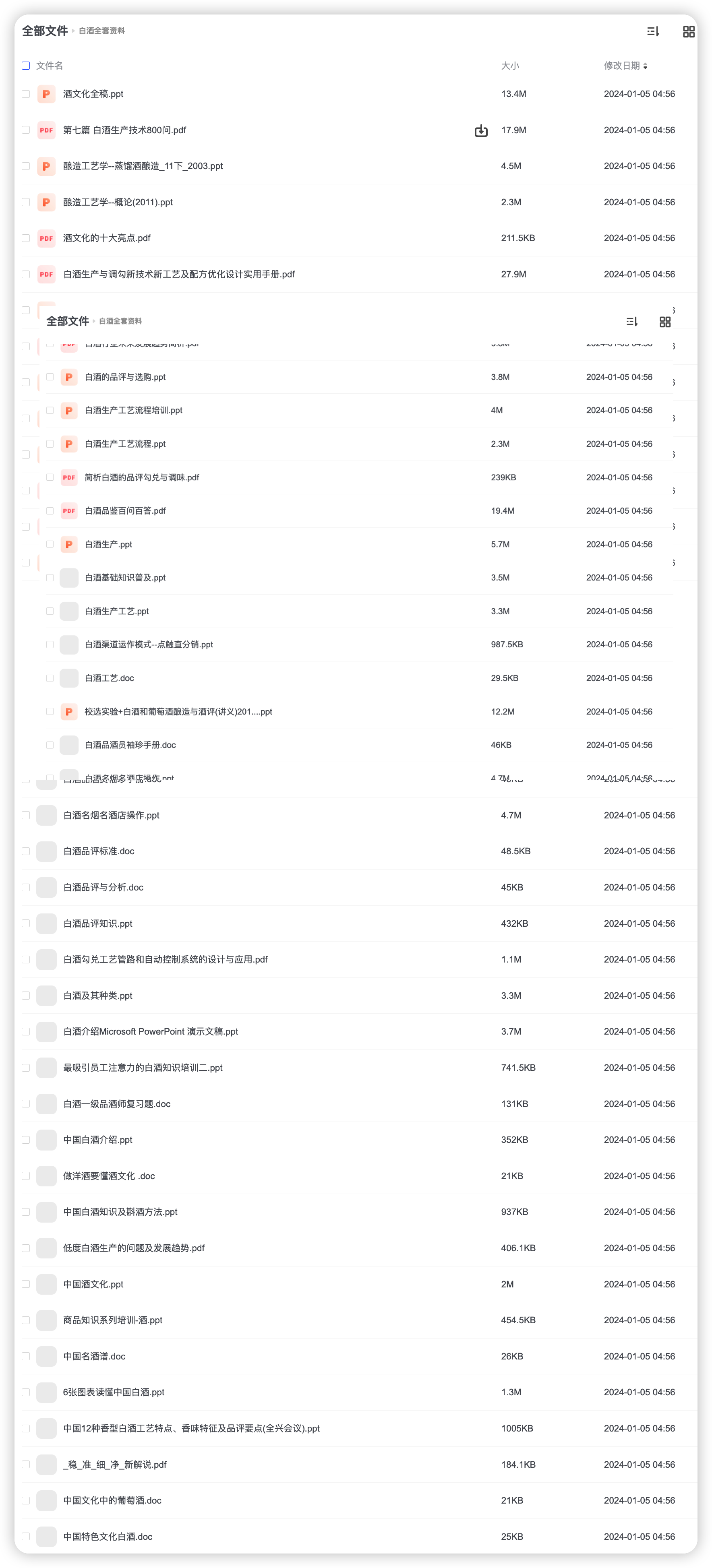 白酒全套资料